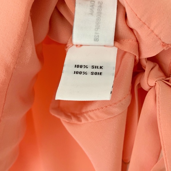 DVF Dana Oversized Button Blouse in Salmon Coral S - Picture 6 of 8